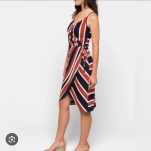 NWT 41 Hawthorn Asymmetrical Dress in Navy and Orange_XL